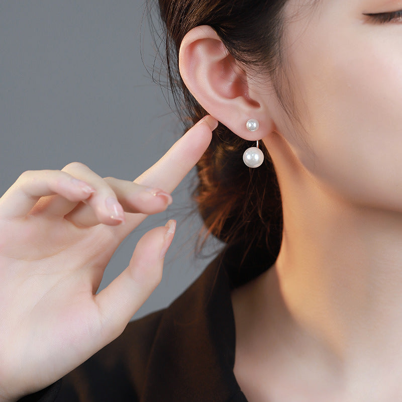 925 sterling silver pearl earrings