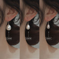 925 sterling silver imitation pearl earrings