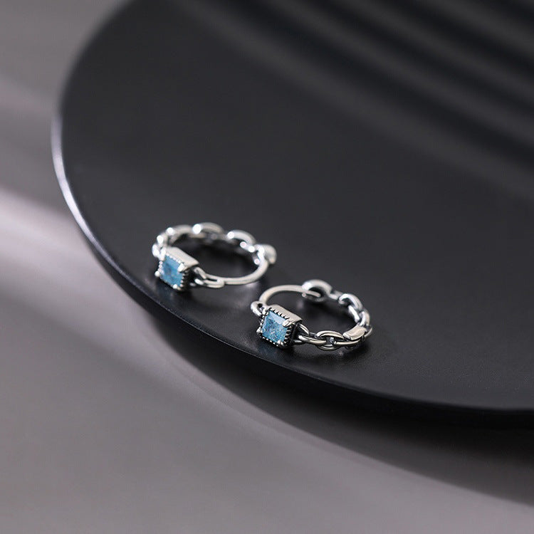 925 sterling silver earrings - silvery