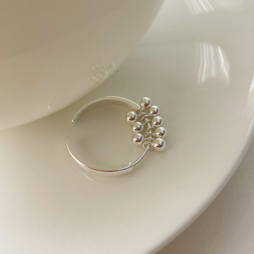 925 sterling silver ring - silvery