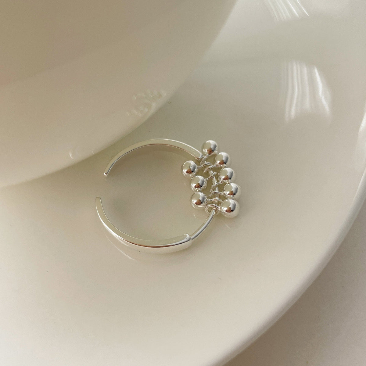 925 sterling silver ring - silvery