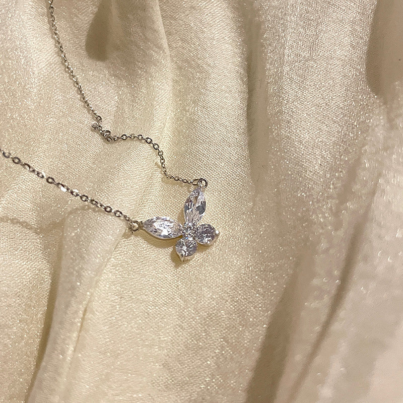 925 sterling silver butterfly pendant necklace