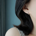 925 sterling silver circle earrings
