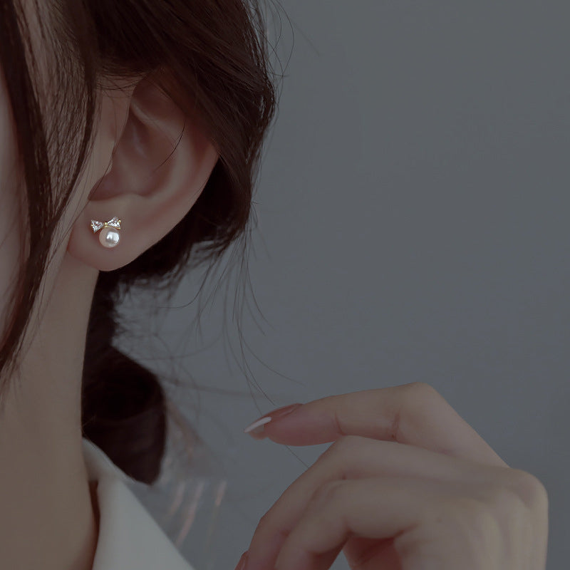 925 sterling silver pearl earrings