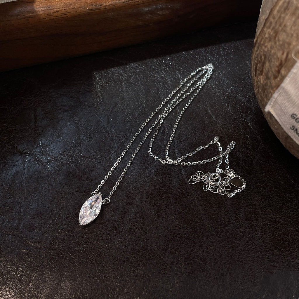 S925 Pure Silver Horse Eye Zircon Necklace