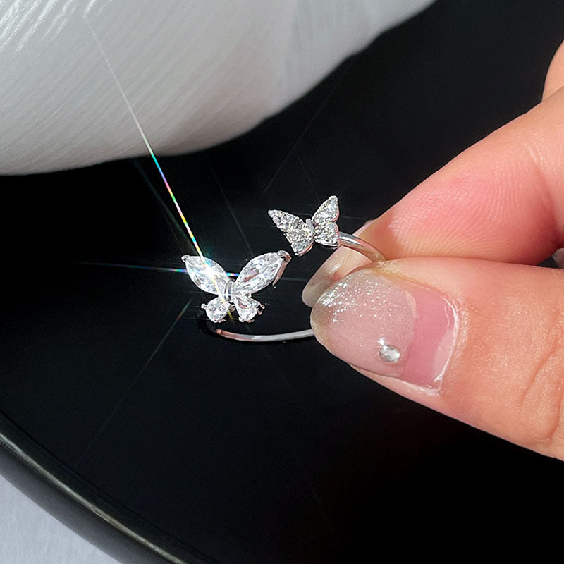 925 sterling silver butterfly ring