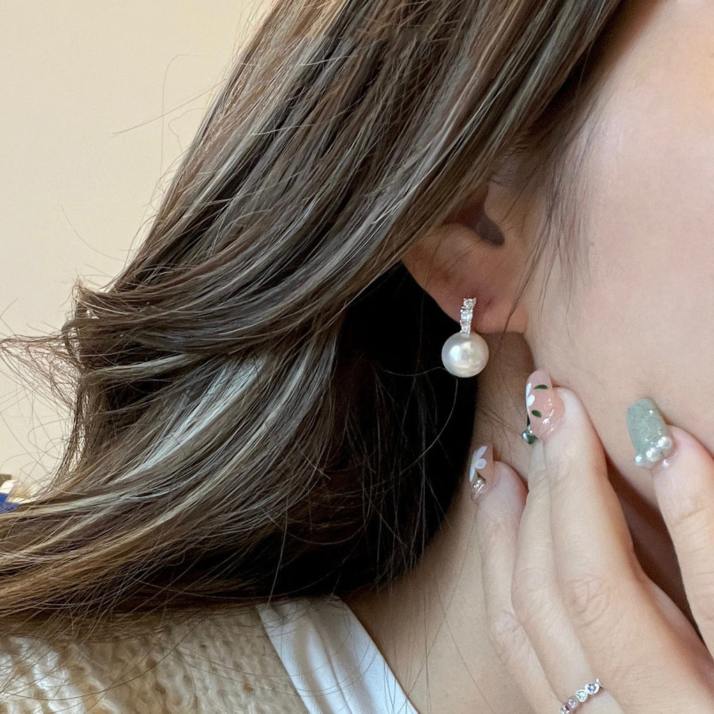 925 sterling silver pearl earrings