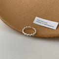 925 sterling silver hollow geometric design open ring - silvery