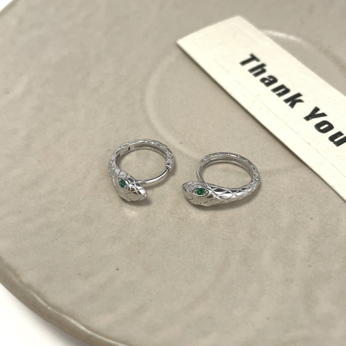 S925 sterling silver snake shaped ear buckle