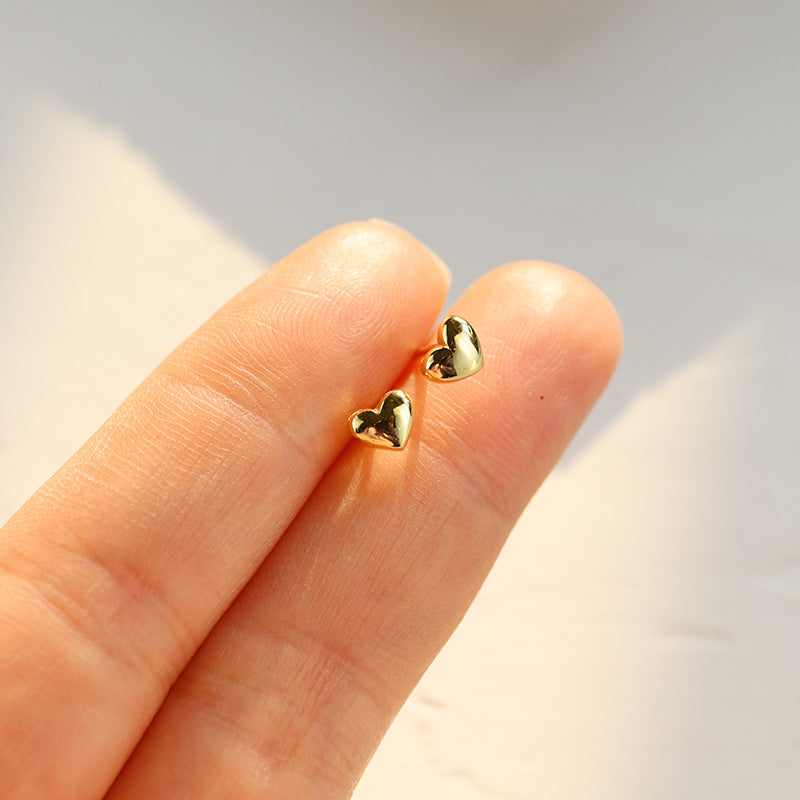 925 silver heart-shaped earrings