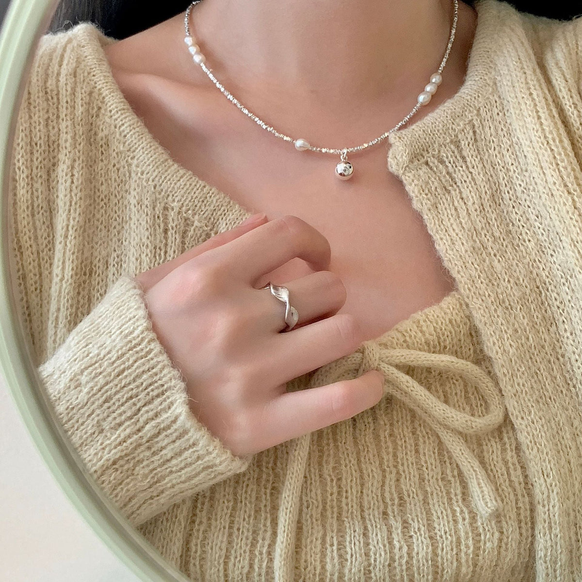 925 sterling silver freshwater pearl necklace