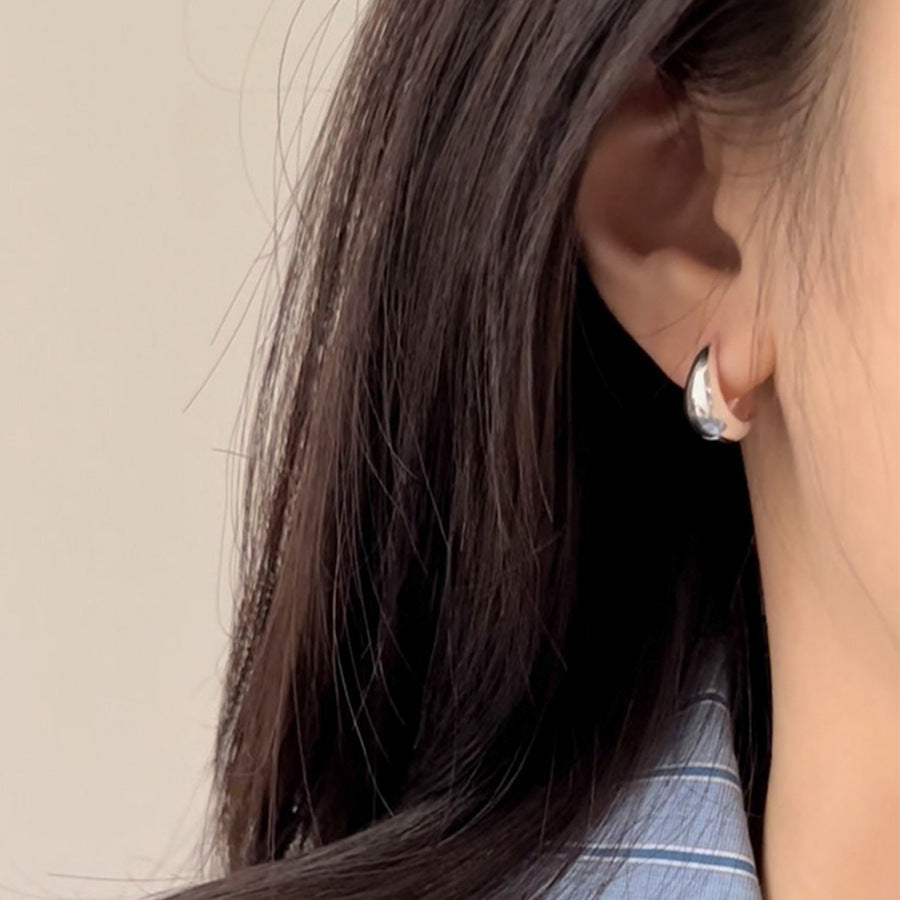 925 sterling silver circle earrings