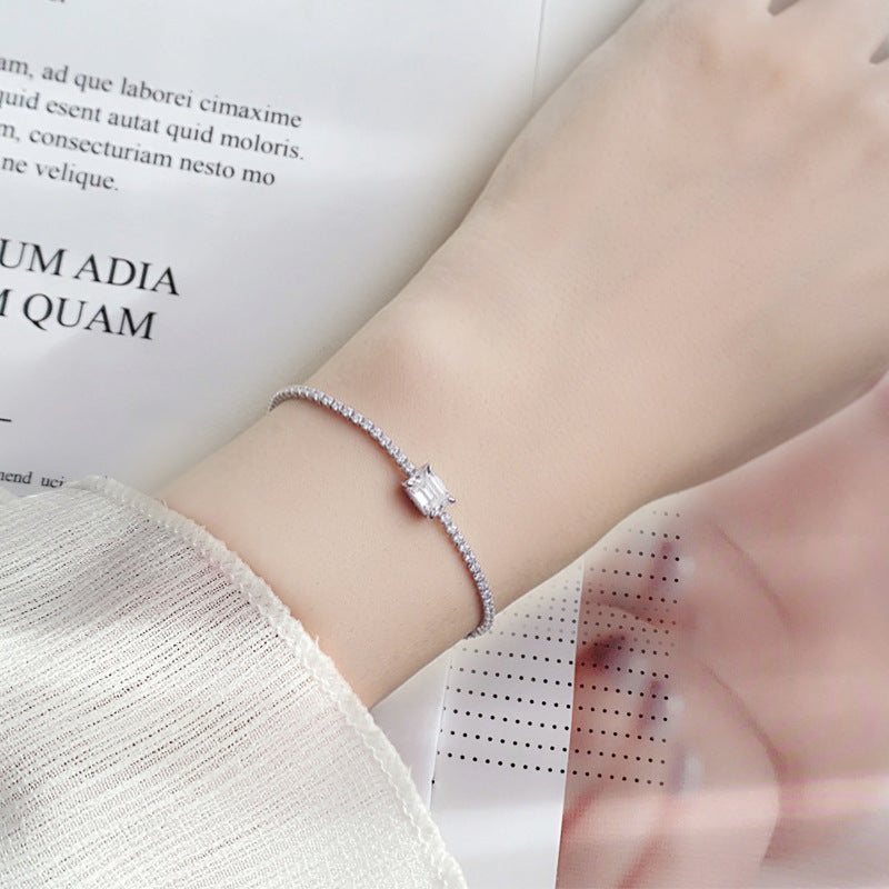 S925 Sterling Silver Moissanite "Aurora" Bracelet