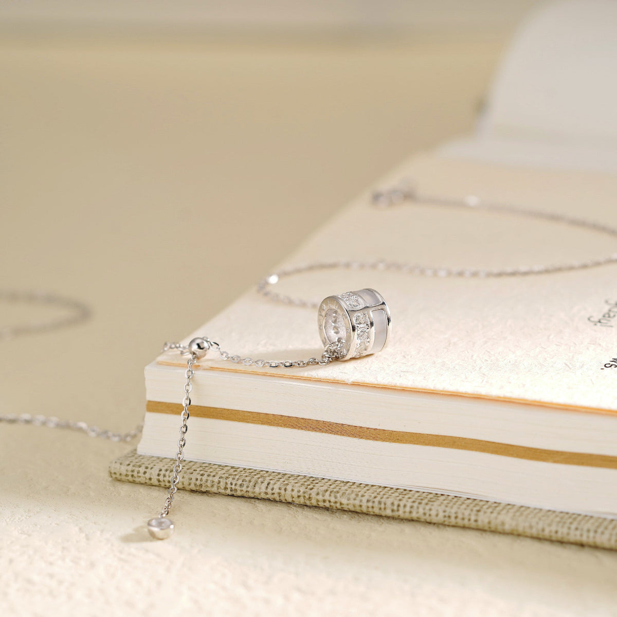 925 sterling silver tassel necklace - silvery