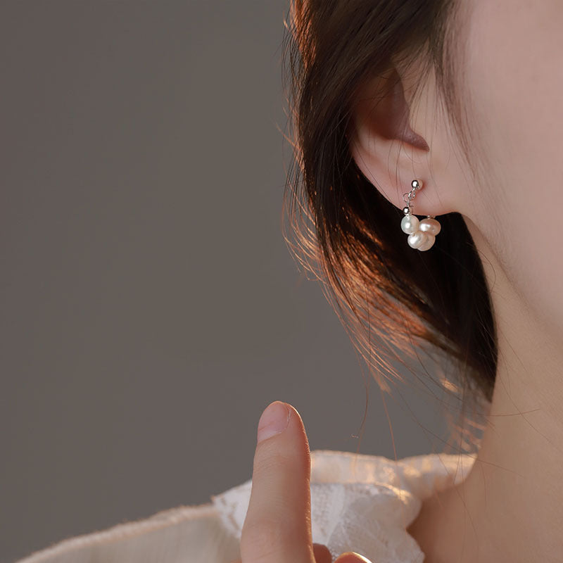 925 sterling silver freshwater pearl earrings