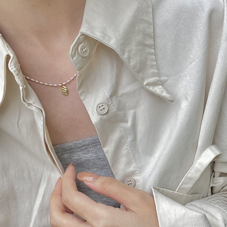 925 sterling silver necklace - silvery