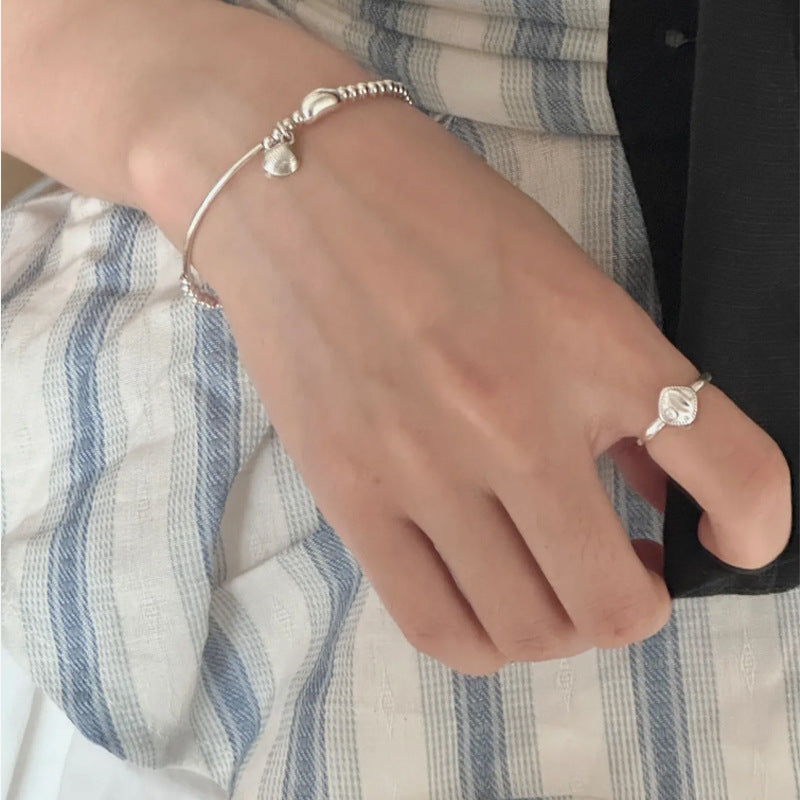 S925 sterling silver ring - silvery
