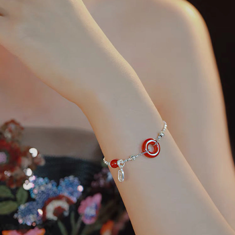 S925 sterling silver broken silver bracelet