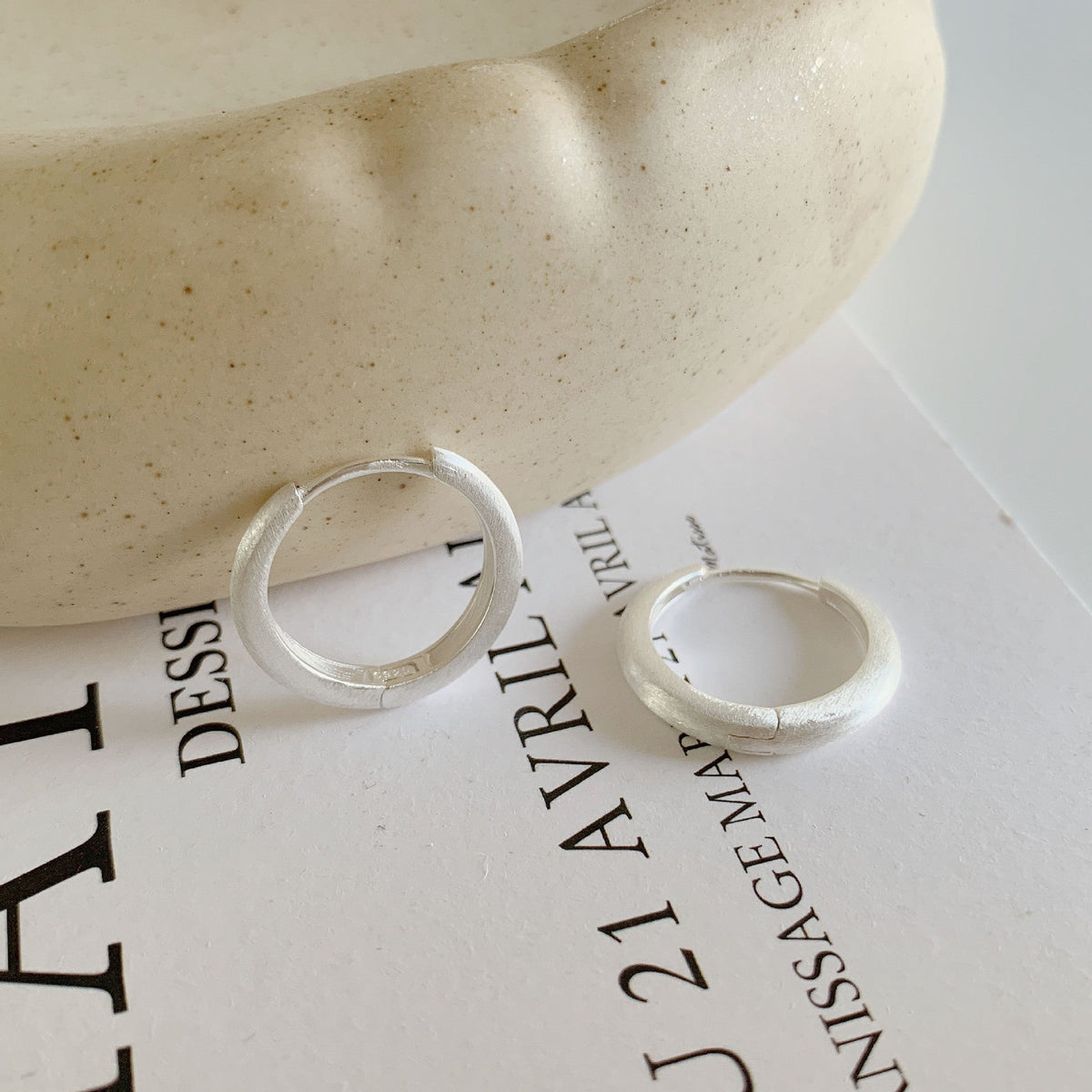925 sterling silver earrings - silvery