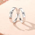 925 sterling silver couple ring - silvery