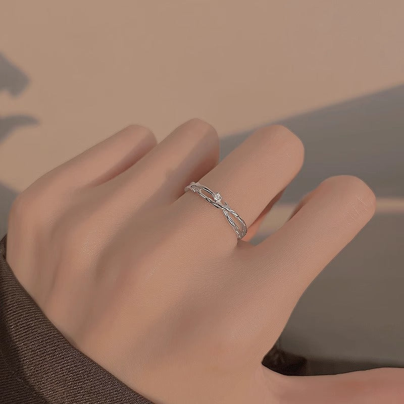 S925 sterling silver ring - silvery