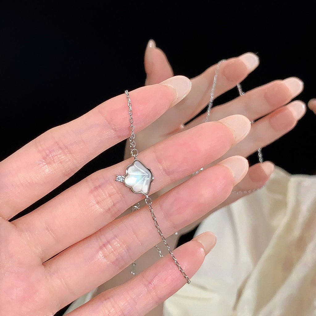S925 sterling silver shell bracelet