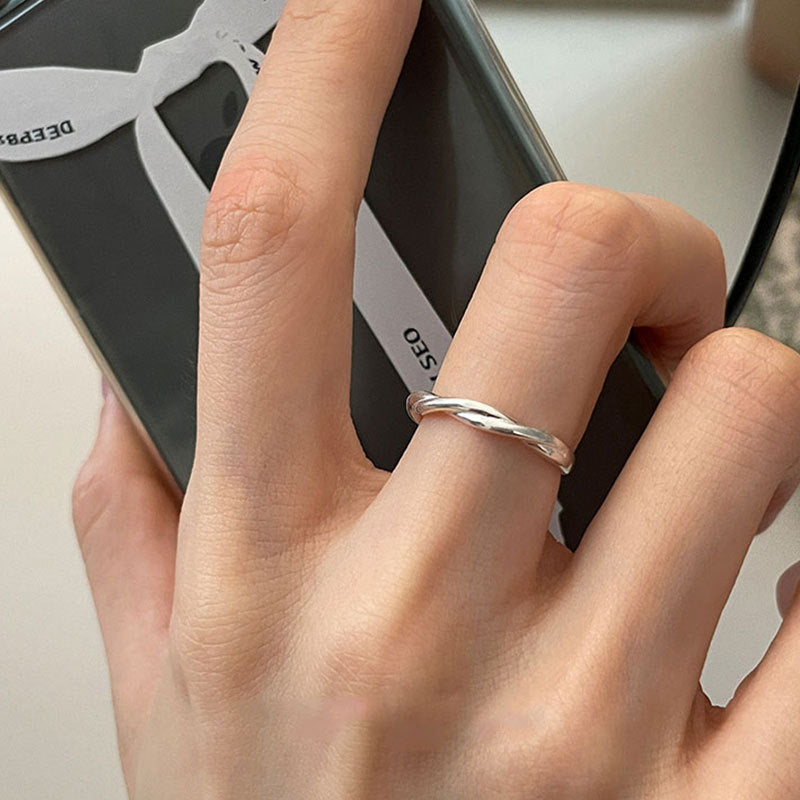 925 sterling silver ring - silvery