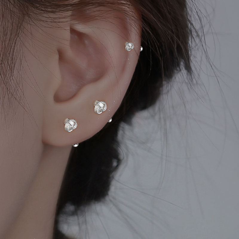 S925 sterling silver earrings - silvery
