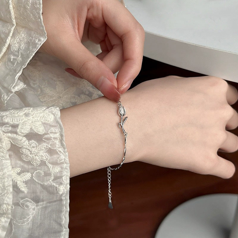 925 sterling silver bracelet - silvery