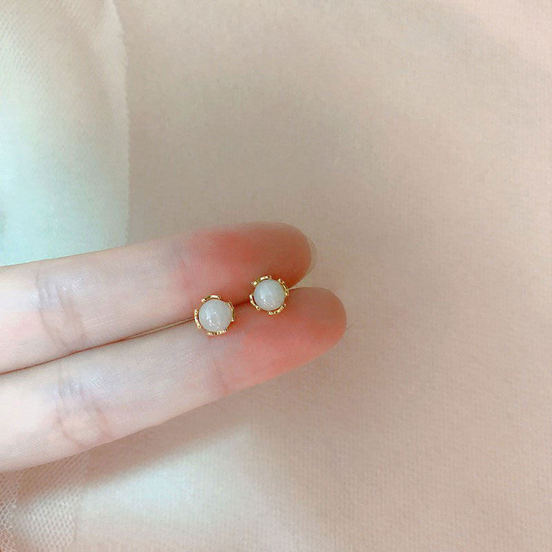 925 sterling silver jade earrings