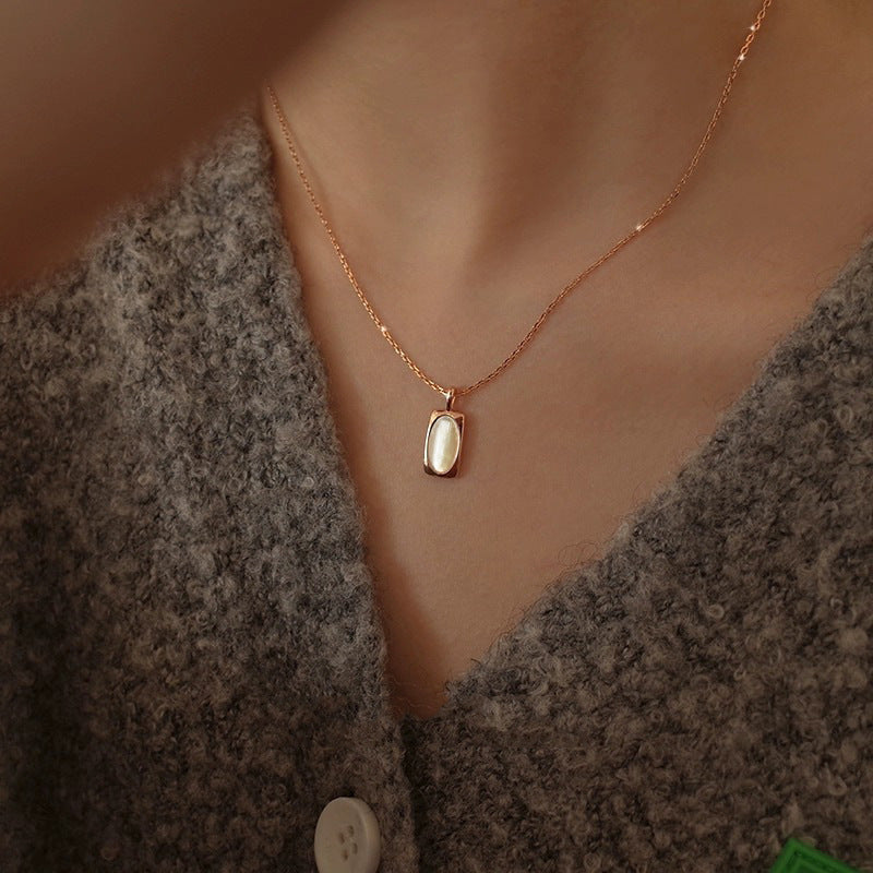 925 sterling silver shell pendant necklace