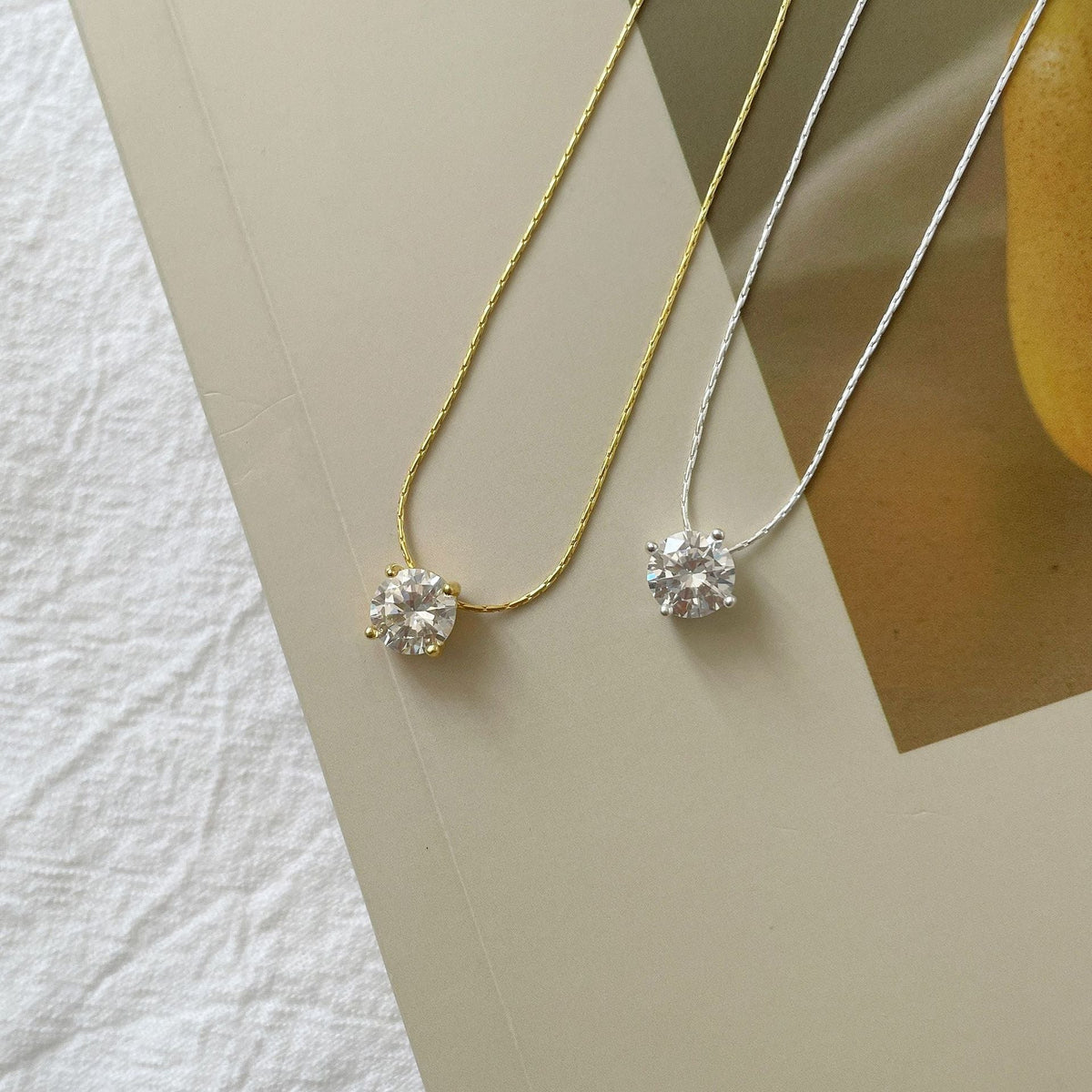 S925 Silver Sparkling Zirconia Snake Bone Chain Necklace