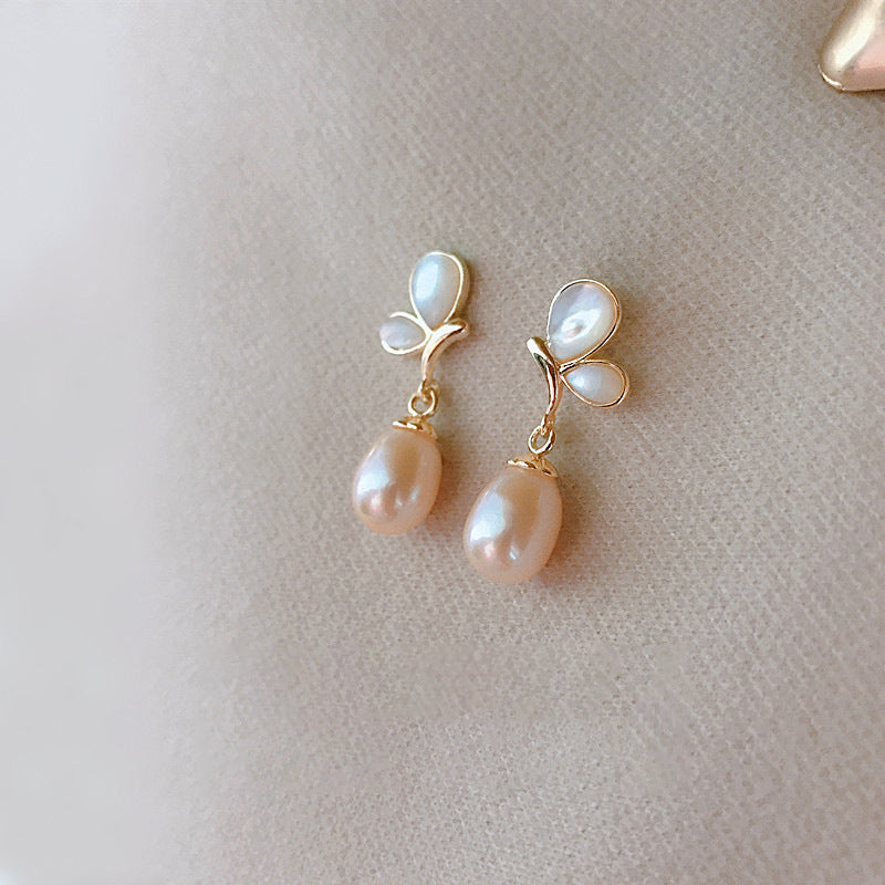925 sterling silver pearl earrings