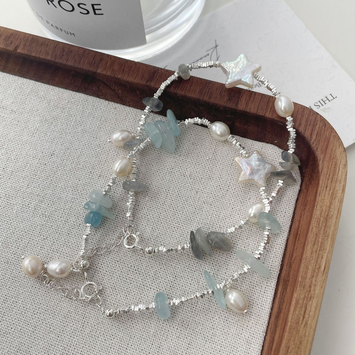 925 sterling silver pearl bracelet