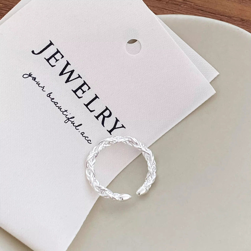 S925 Sterling Silver Open Ring - Silvery