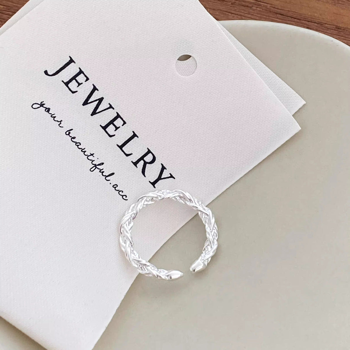 S925 Sterling Silver Open Ring - Silvery