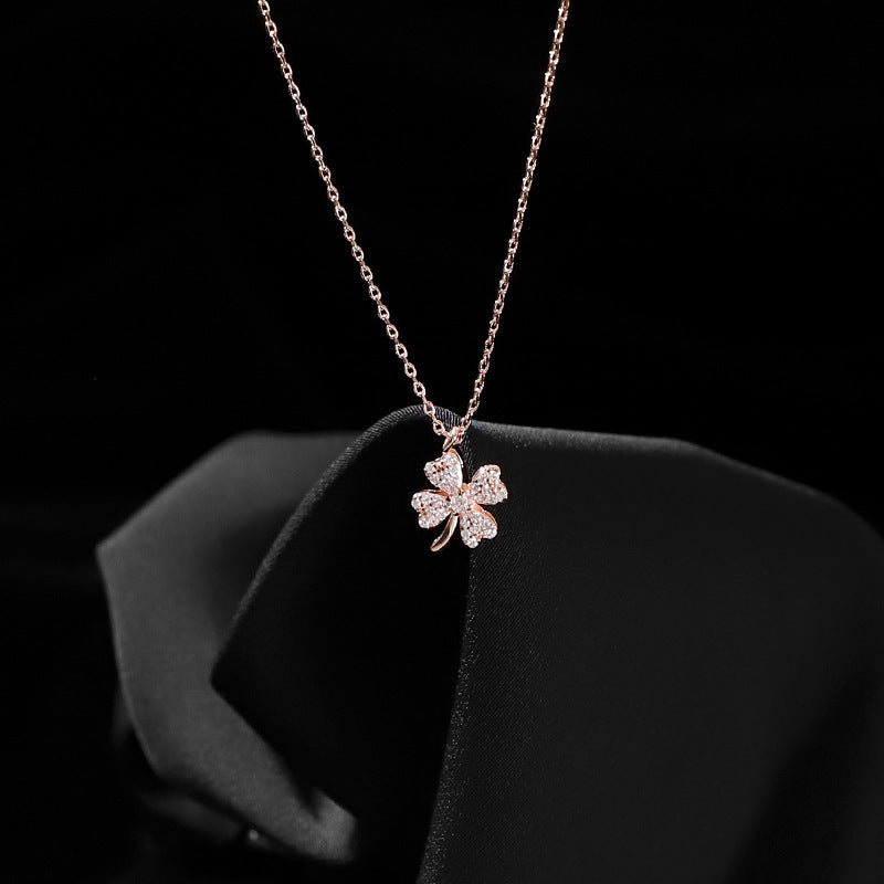 S925 sterling silver zircon necklace