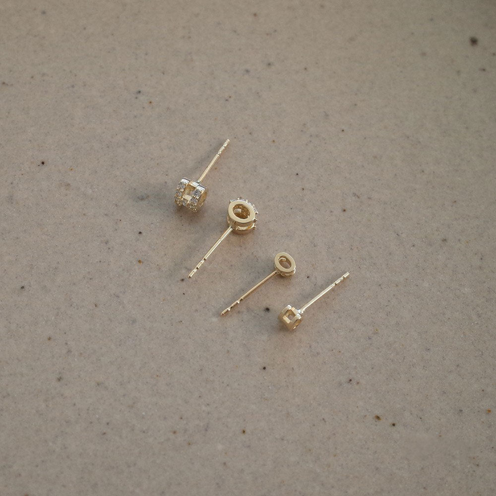 S925 sterling silver letter H earrings