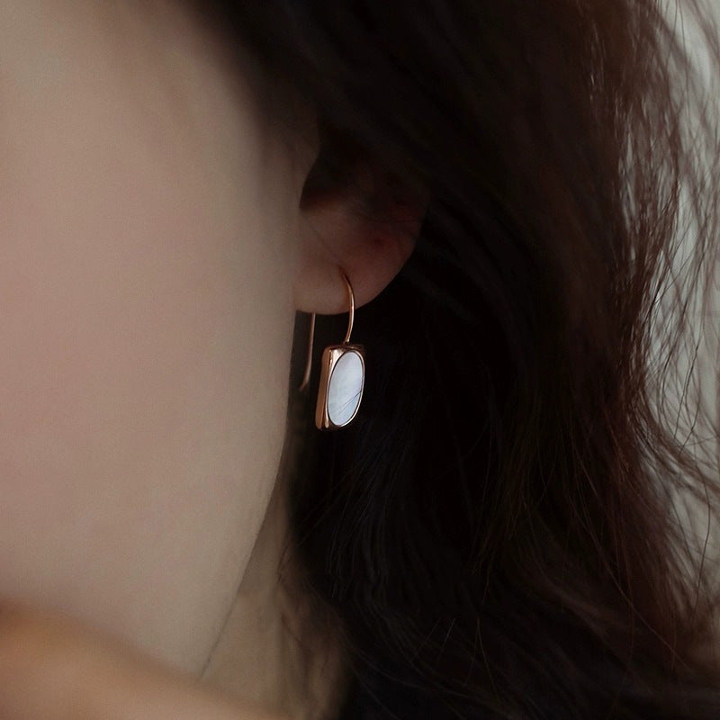 925 sterling silver shell earrings