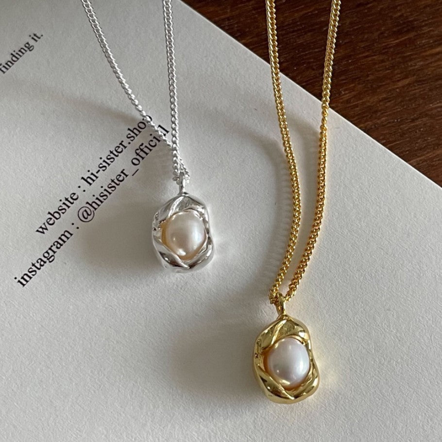925 sterling silver freshwater pearl pendant necklace
