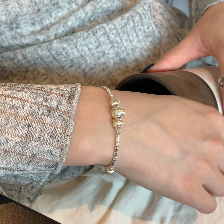 S925 sterling silver bracelet - silvery