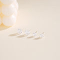 S925 Sterling Silver Bird's Nest Stud Earrings with Faceted Zirconia