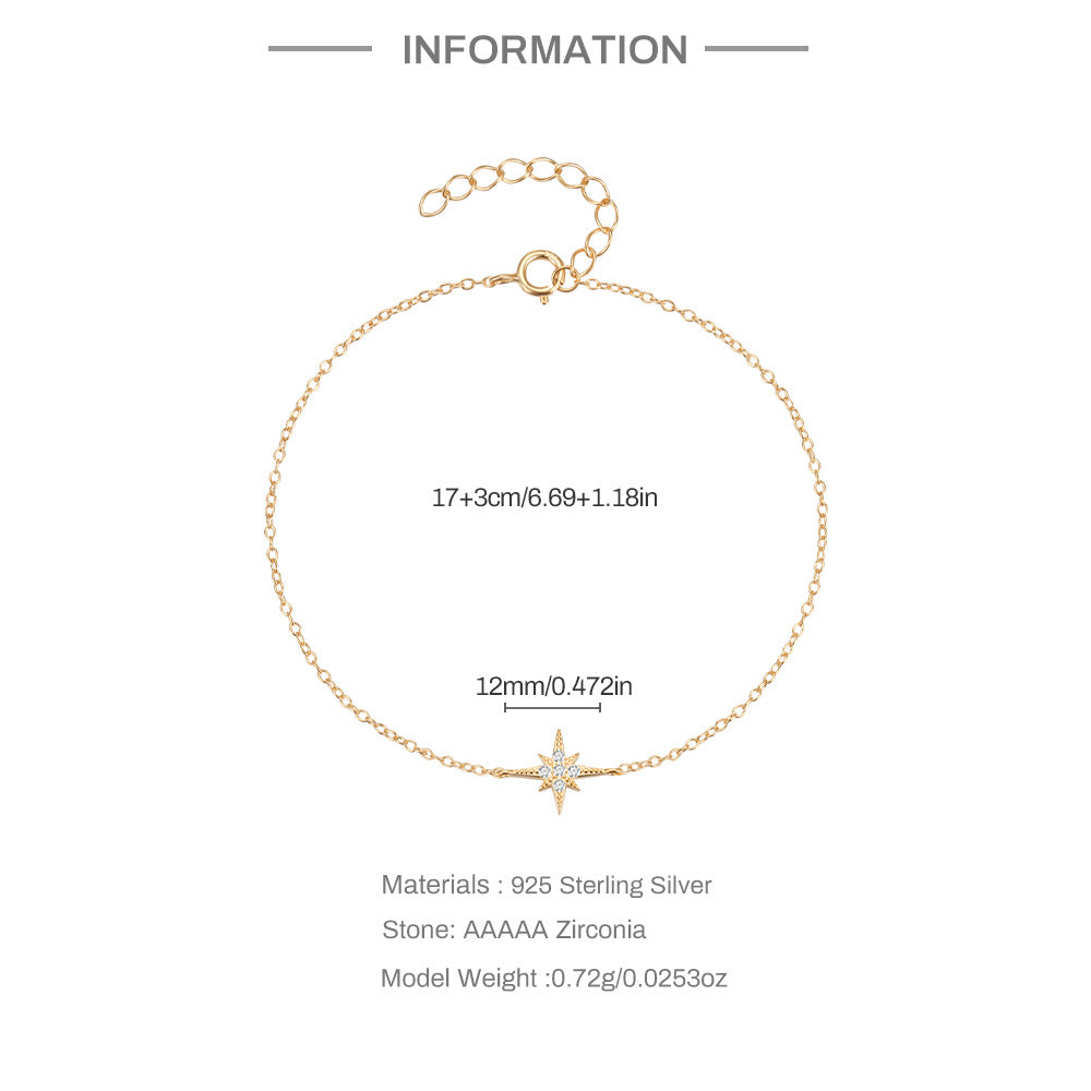 925 sterling silver octagonal zircon bracelet