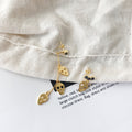 S925 Sterling Silver Gold-Tone Skull Halloween Earrings
