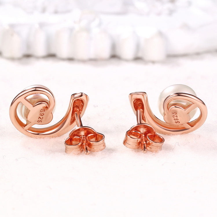S925 Sterling Silver Gold-Plated Pearl Earrings