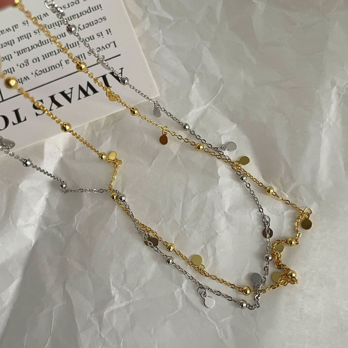 925 sterling silver plain chain necklace