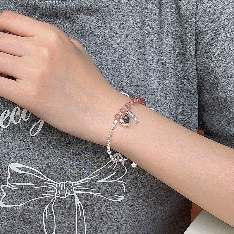 925 sterling silver crystal bracelet - silvery