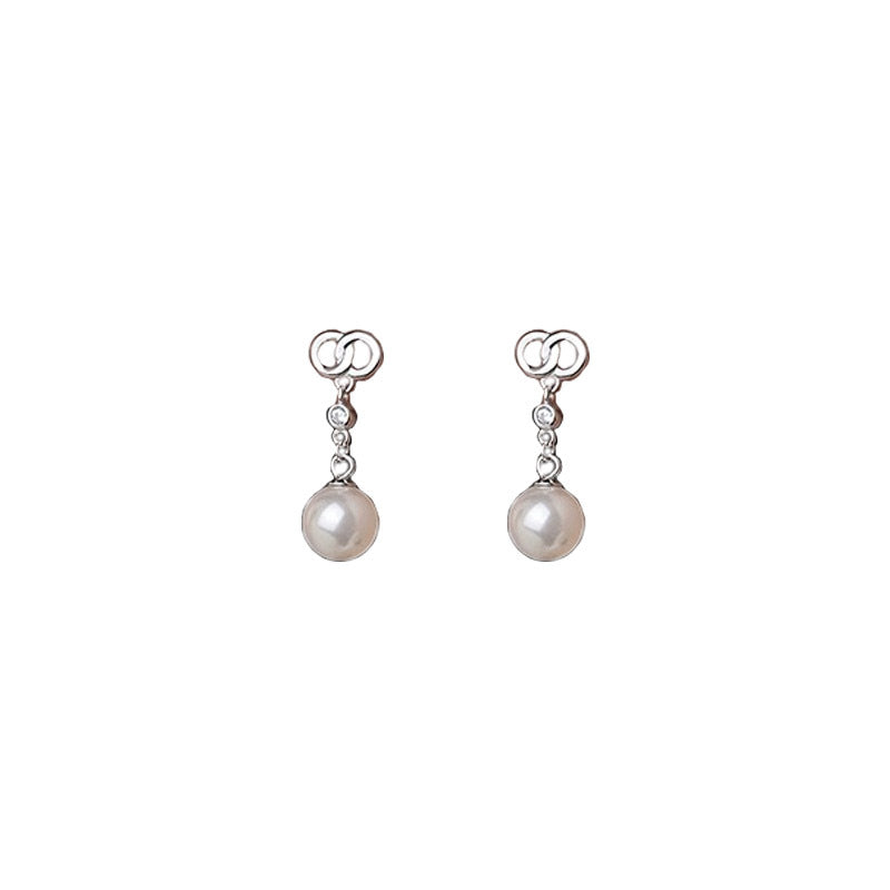 925 sterling silver pearl earrings