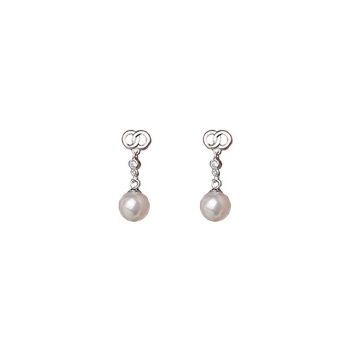 925 sterling silver pearl earrings