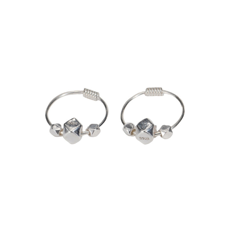 925 sterling silver earrings - silvery